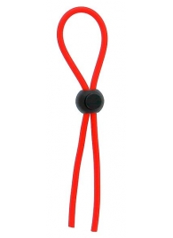 Красное эрекционное лассо с одной бусиной-утяжкой STRETCHY THIN LASSO - Dream Toys - в Балаково купить с доставкой