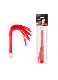 Красная плеть с рукоятью в оплетке - 28 см. - Notabu - купить с доставкой в Балаково