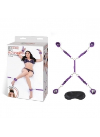 Фиолетовый набор фиксаций на кровати Classic Bedspreader - Lux Fetish - купить с доставкой в Балаково