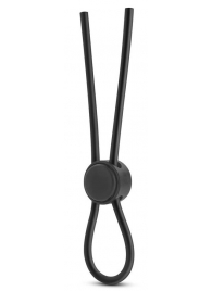 Черное силиконовое лассо на пенис SILICONE LOOP COCK RING - Blush Novelties - в Балаково купить с доставкой