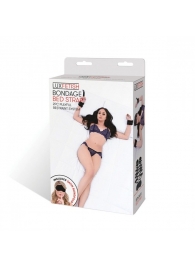 Чёрные манжеты для фиксации на кровати Bondage Bed Strap - Lux Fetish - купить с доставкой в Балаково