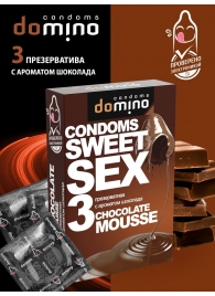 Презервативы для орального секса DOMINO Sweet Sex с ароматом шоколадного мусса - 3 шт. - Domino - купить с доставкой в Балаково
