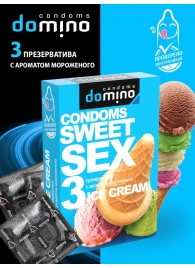 Презервативы для орального секса DOMINO Sweet Sex с ароматом мороженого - 3 шт. - Domino - купить с доставкой в Балаково