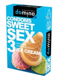 Презервативы для орального секса DOMINO Sweet Sex с ароматом мороженого - 3 шт. - Domino - купить с доставкой в Балаково