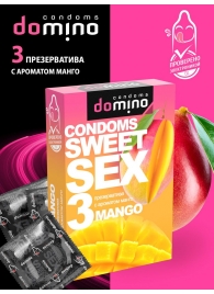 Презервативы для орального секса DOMINO Sweet Sex с ароматом манго - 3 шт. - Domino - купить с доставкой в Балаково