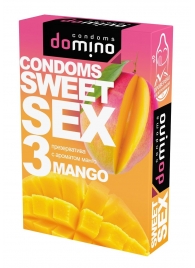 Презервативы для орального секса DOMINO Sweet Sex с ароматом манго - 3 шт. - Domino - купить с доставкой в Балаково