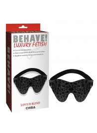 Черная маска на глаза Behave - Chisa - купить с доставкой в Балаково