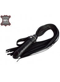 Черная плеть  Ковбой  с ручкой-фаллосом - 55 см. - Sitabella - купить с доставкой в Балаково