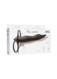Черная вибронасадка для двойного проникновения Flirtini - 15,9 см. - Lola Games - купить с доставкой в Балаково