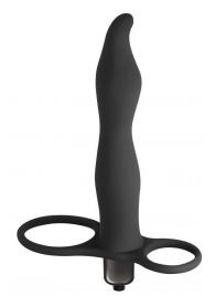 Черная вибронасадка для двойного проникновения Flirtini - 15,9 см. - Lola Games - купить с доставкой в Балаково