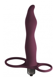 Бордовая вибронасадка для двойного проникновения Flirtini - 15,9 см. - Lola Games - купить с доставкой в Балаково