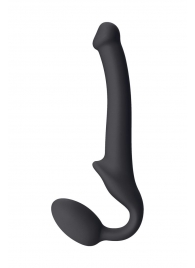 Черный безремневой страпон Silicone Bendable Strap-On S - Strap-on-me - купить с доставкой в Балаково