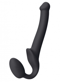 Черный безремневой страпон Silicone Bendable Strap-On S - Strap-on-me - купить с доставкой в Балаково