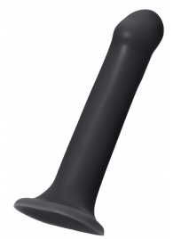 Черный фаллос на присоске Silicone Bendable Dildo XL - 20 см. - Strap-on-me - купить с доставкой в Балаково