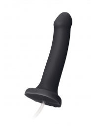 Черный фаллос с имитацией эякуляции Silicon Cum Dildo L - 19,6 см. - Strap-on-me - купить с доставкой в Балаково