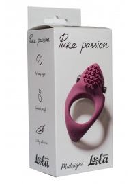 Бордовое эрекционное виброкольцо Pure Passion Midnight - Lola Games - в Балаково купить с доставкой