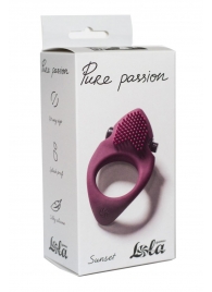 Бордовое эрекционное виброкольцо Pure Passion Sunset - Lola Games - в Балаково купить с доставкой