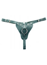 Изумрудные трусики с кольцом для страпона Ladys Arsenal - БДСМ Арсенал - купить с доставкой в Балаково
