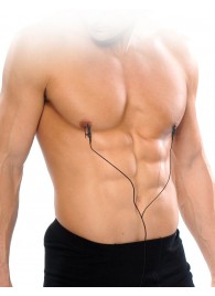 Черные электрические зажимы для сосков Shock Therapy Nipple Clamps - Pipedream - купить с доставкой в Балаково