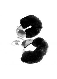 Металлические наручники Furry Love Cuffs с черным мехом - Pipedream - купить с доставкой в Балаково
