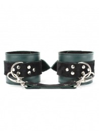 Изумрудные наручники Ladys Arsenal на карабинах - БДСМ Арсенал - купить с доставкой в Балаково