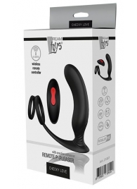 Черный массажер простаты REMOTE P-PLEASER - Dream Toys - в Балаково купить с доставкой