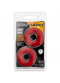 Набор из 2 красных эрекционных колец DONUT RINGS OVERSIZED - Blush Novelties - в Балаково купить с доставкой