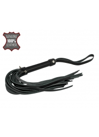 Черная многохвостовая плеть с шипами - 40 см. - Sitabella - купить с доставкой в Балаково