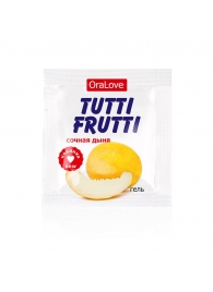 Пробник гель-смазки Tutti-frutti со вкусом сочной дыни - 4 гр. - Биоритм - купить с доставкой в Балаково
