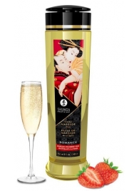 Массажное масло с ароматом клубники и шампанского Romance - 240 мл. - Shunga - купить с доставкой в Балаково