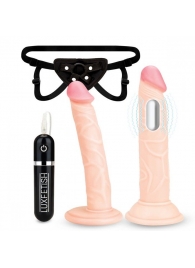 Регулируемые трусики с 2 насадками - 16 и 15 см. - Lux Fetish - купить с доставкой в Балаково