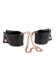 Черные мягкие наручники Entice French Cuffs с цепью - California Exotic Novelties - купить с доставкой в Балаково