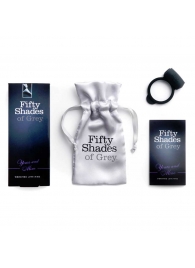 Темно-серое эрекционное кольцо Vibrating Love Ring с вибрацией - Fifty Shades of Grey - в Балаково купить с доставкой