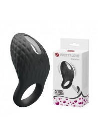 Черное эрекционное виброкольцо с рельефным дизайном Heloise - Baile - в Балаково купить с доставкой