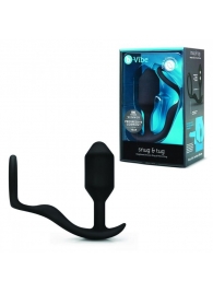 Черное эрекционное кольцо с анальным плагом Snug   Tug - b-Vibe - в Балаково купить с доставкой