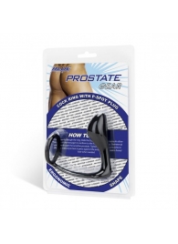 Стимулятор простаты с фиксацией эрекционным кольцом Prostate Gear - BlueLine - в Балаково купить с доставкой