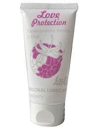 Лубрикант на водной основе с ароматом малины Love Protection Raspberry - 50 мл. - Lola Games - купить с доставкой в Балаково