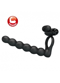 Черная насадка для двойной стимуляции Hercules Penis Sheath III - 15,3 см. - Baile - купить с доставкой в Балаково
