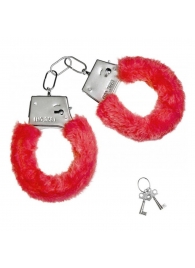 Красные плюшевые наручники с ключиками - Сима-Ленд - купить с доставкой в Балаково