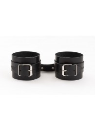 Черные кожаные наручники Ladys Arsenal - БДСМ Арсенал - купить с доставкой в Балаково