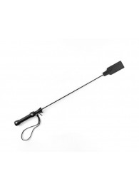 Черный кожаный стек с ручкой Ladys Arsenal - БДСМ Арсенал - купить с доставкой в Балаково