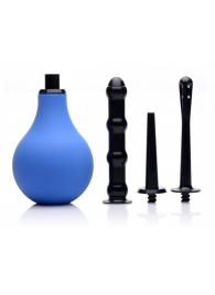 Анальный душ с 3 насадками Premium One-way Valve Anal Douche Set - XR Brands - купить с доставкой в Балаково