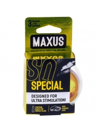 Презервативы с точками и рёбрами в пластиковом кейсе MAXUS Special - 3 шт. - Maxus - купить с доставкой в Балаково