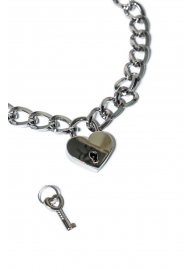 Серебристый ошейник Embrace с ключиком - Lola Games - купить с доставкой в Балаково