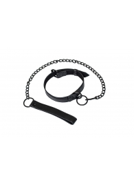 Черный ошейник Sin с поводком - Lola Games - купить с доставкой в Балаково