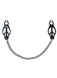 Зажимы на соски Darkside с цепочкой - Lola Games - купить с доставкой в Балаково