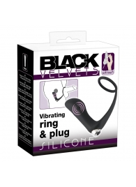 Черное эрекционное кольцо с анальной вибропробкой Vibrating Ring   Plug - Orion - в Балаково купить с доставкой