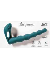 Зеленая вибронасадка для двойного проникновения Farnell - 17 см. - Lola Games - купить с доставкой в Балаково