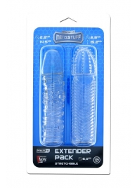 Комплект из 2 прозрачных насадок на пенис PENIS EXTENDER PACK - Dream Toys - в Балаково купить с доставкой