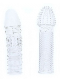 Комплект из 2 прозрачных насадок на пенис PENIS EXTENDER PACK - Dream Toys - в Балаково купить с доставкой